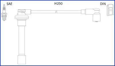 Zündleitungssatz HITACHI 134520 Bild Zündleitungssatz HITACHI 134520