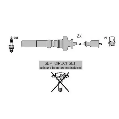 Zündleitungssatz HITACHI 134619 Bild Zündleitungssatz HITACHI 134619