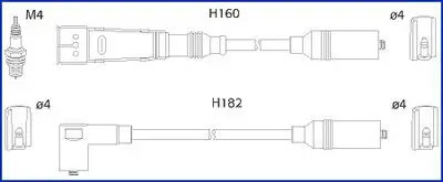 Zündleitungssatz HITACHI 134706 Bild Zündleitungssatz HITACHI 134706