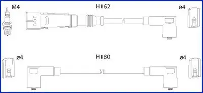 Zündleitungssatz HITACHI 134707 Bild Zündleitungssatz HITACHI 134707