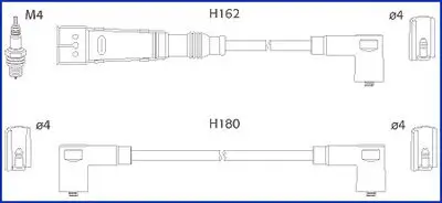 Zündleitungssatz HITACHI 134715 Bild Zündleitungssatz HITACHI 134715