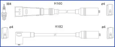 Zündleitungssatz HITACHI 134716 Bild Zündleitungssatz HITACHI 134716