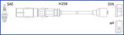 Zündleitungssatz HITACHI 134780 Bild Zündleitungssatz HITACHI 134780