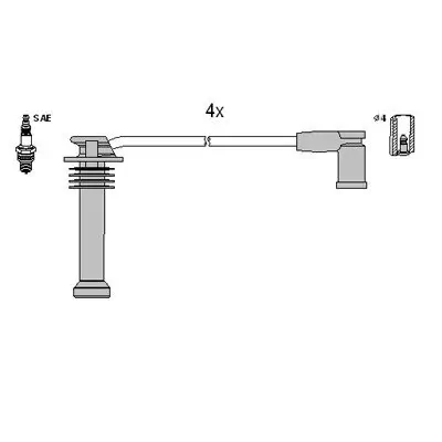 Zündleitungssatz HITACHI 134839 Bild Zündleitungssatz HITACHI 134839