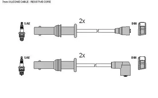 Zündleitungssatz HITACHI 134847 Bild Zündleitungssatz HITACHI 134847