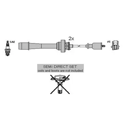 Zündleitungssatz HITACHI 134954 Bild Zündleitungssatz HITACHI 134954