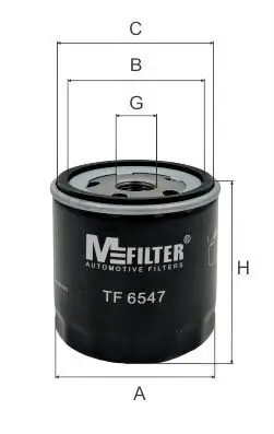 Ölfilter MFILTER TF 6547 Bild Ölfilter MFILTER TF 6547