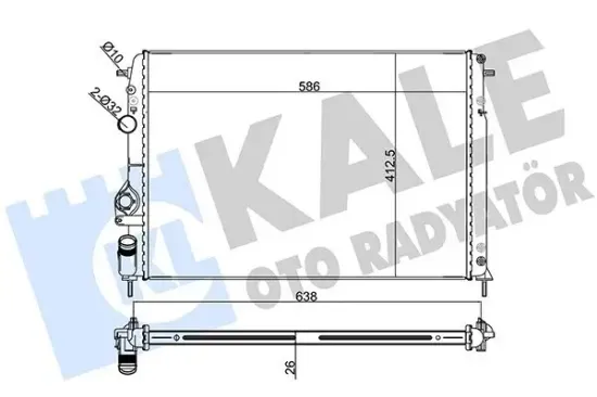 Kühler, Motorkühlung KALE OTO RADYATÖR 205500 Bild Kühler, Motorkühlung KALE OTO RADYATÖR 205500