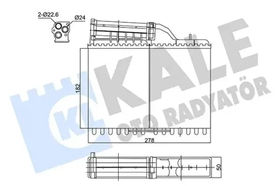 Wärmetauscher, Innenraumheizung KALE OTO RADYATÖR 346465 Bild Wärmetauscher, Innenraumheizung KALE OTO RADYATÖR 346465
