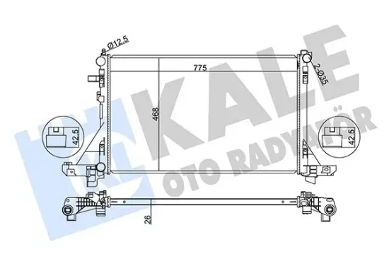 Kühler, Motorkühlung KALE OTO RADYATÖR 347255 Bild Kühler, Motorkühlung KALE OTO RADYATÖR 347255