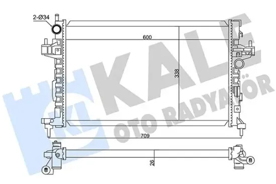 Kühler, Motorkühlung KALE OTO RADYATÖR 347495 Bild Kühler, Motorkühlung KALE OTO RADYATÖR 347495