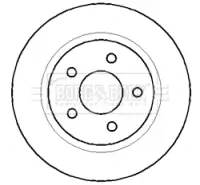 Bremsscheibe Hinterachse BORG & BECK BBD4403 Bild Bremsscheibe Hinterachse BORG & BECK BBD4403