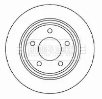 Bremsscheibe Hinterachse BORG & BECK BBD4450 Bild Bremsscheibe Hinterachse BORG & BECK BBD4450