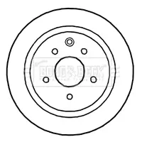 Bremsscheibe Hinterachse BORG & BECK BBD4670 Bild Bremsscheibe Hinterachse BORG & BECK BBD4670