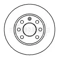 Bremsscheibe Vorderachse BORG & BECK BBD4858 Bild Bremsscheibe Vorderachse BORG & BECK BBD4858