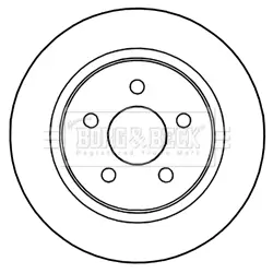 Bremsscheibe Hinterachse BORG & BECK BBD5210 Bild Bremsscheibe Hinterachse BORG & BECK BBD5210