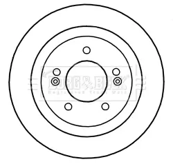 Bremsscheibe Hinterachse BORG & BECK BBD5327 Bild Bremsscheibe Hinterachse BORG & BECK BBD5327