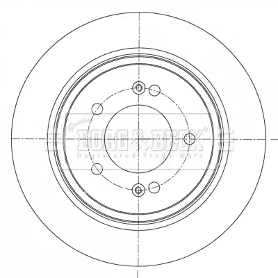 Bremsscheibe Hinterachse BORG & BECK BBD5418 Bild Bremsscheibe Hinterachse BORG & BECK BBD5418