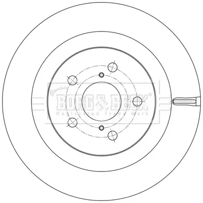 Bremsscheibe Hinterachse BORG & BECK BBD5612 Bild Bremsscheibe Hinterachse BORG & BECK BBD5612