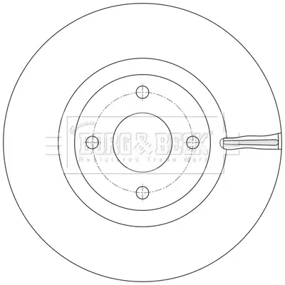 Bremsscheibe Vorderachse BORG & BECK BBD5625 Bild Bremsscheibe Vorderachse BORG & BECK BBD5625