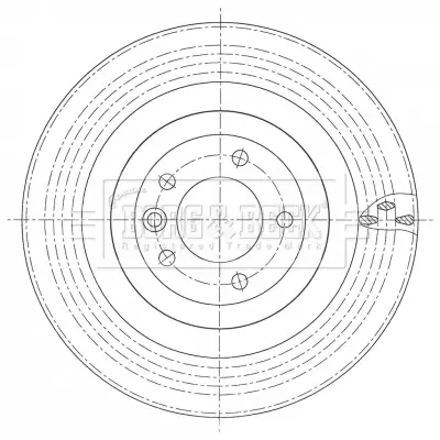 Bremsscheibe Hinterachse BORG & BECK BBD6107S Bild Bremsscheibe Hinterachse BORG & BECK BBD6107S