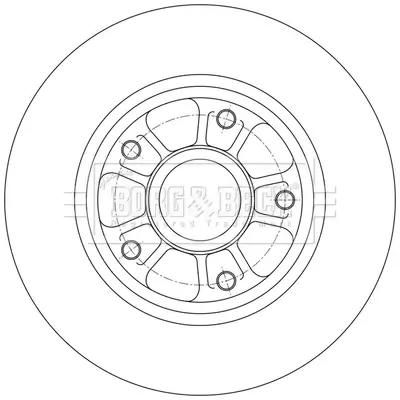 Bremsscheibe Hinterachse BORG & BECK BBD6150S Bild Bremsscheibe Hinterachse BORG & BECK BBD6150S