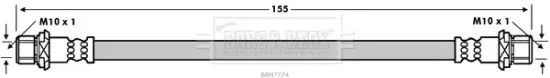Bremsschlauch BORG & BECK BBH7724 Bild Bremsschlauch BORG & BECK BBH7724