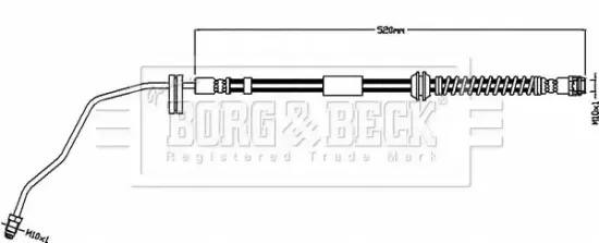 Bremsschlauch Vorderachse rechts BORG & BECK BBH8559 Bild Bremsschlauch Vorderachse rechts BORG & BECK BBH8559