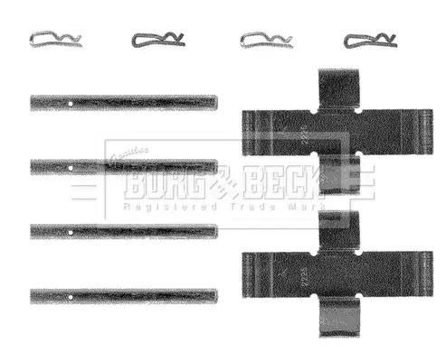 Zubehörsatz, Scheibenbremsbelag Vorderachse BORG & BECK BBK1181 Bild Zubehörsatz, Scheibenbremsbelag Vorderachse BORG & BECK BBK1181