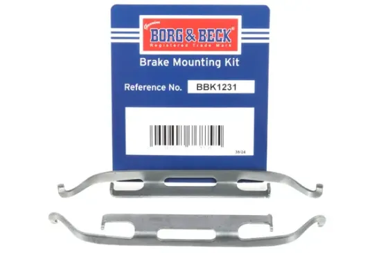 Zubehörsatz, Scheibenbremsbelag Vorderachse BORG & BECK BBK1231 Bild Zubehörsatz, Scheibenbremsbelag Vorderachse BORG & BECK BBK1231
