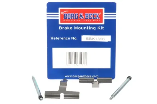 Zubehörsatz, Scheibenbremsbelag Hinterachse BORG & BECK BBK1366 Bild Zubehörsatz, Scheibenbremsbelag Hinterachse BORG & BECK BBK1366
