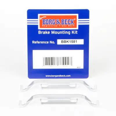 Zubehörsatz, Scheibenbremsbelag Vorderachse BORG & BECK BBK1581 Bild Zubehörsatz, Scheibenbremsbelag Vorderachse BORG & BECK BBK1581
