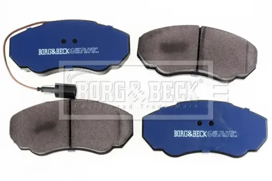 Bremsbelagsatz, Scheibenbremse Vorderachse BORG & BECK BBP1736 Bild Bremsbelagsatz, Scheibenbremse Vorderachse BORG & BECK BBP1736