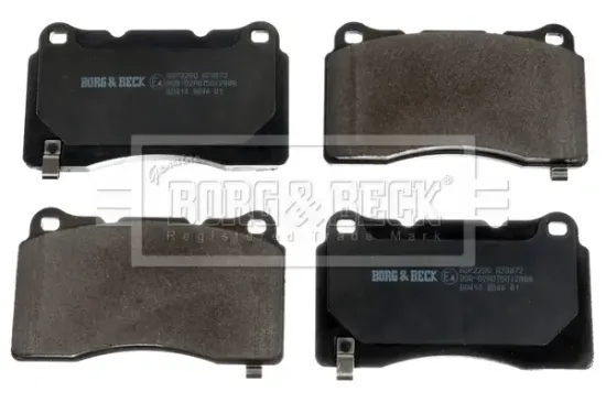 Bremsbelagsatz, Scheibenbremse Vorderachse BORG & BECK BBP2290 Bild Bremsbelagsatz, Scheibenbremse Vorderachse BORG & BECK BBP2290