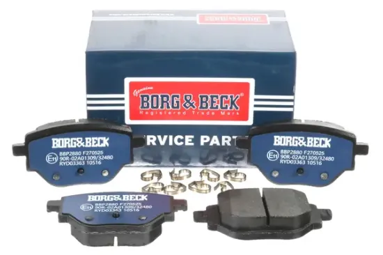 Bremsbelagsatz, Scheibenbremse Hinterachse BORG & BECK BBP2880 Bild Bremsbelagsatz, Scheibenbremse Hinterachse BORG & BECK BBP2880