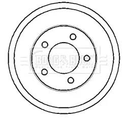 Bremstrommel Hinterachse BORG & BECK BBR7117 Bild Bremstrommel Hinterachse BORG & BECK BBR7117