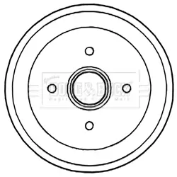 Bremstrommel Hinterachse BORG & BECK BBR7238 Bild Bremstrommel Hinterachse BORG & BECK BBR7238