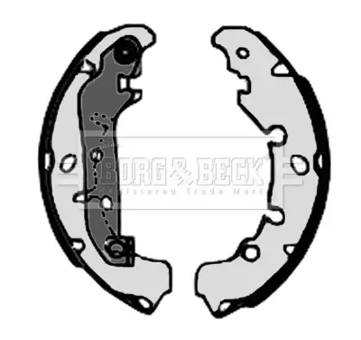 Bremsbackensatz Hinterachse BORG & BECK BBS6320 Bild Bremsbackensatz Hinterachse BORG & BECK BBS6320