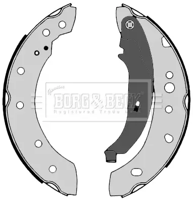 Bremsbackensatz Hinterachse BORG & BECK BBS6455 Bild Bremsbackensatz Hinterachse BORG & BECK BBS6455
