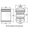 Staubschutzsatz, Stoßdämpfer BORG & BECK BPK7018 Bild Staubschutzsatz, Stoßdämpfer BORG & BECK BPK7018