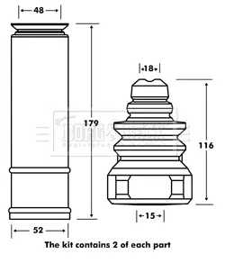 Staubschutzsatz, Stoßdämpfer Hinterachse BORG & BECK BPK7080 Bild Staubschutzsatz, Stoßdämpfer Hinterachse BORG & BECK BPK7080