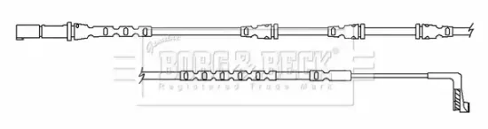 Warnkontakt, Bremsbelagverschleiß Vorderachse BORG & BECK BWL3157 Bild Warnkontakt, Bremsbelagverschleiß Vorderachse BORG & BECK BWL3157