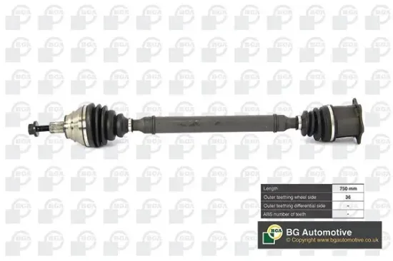 Antriebswelle Vorderachse rechts BGA DS0100R Bild Antriebswelle Vorderachse rechts BGA DS0100R