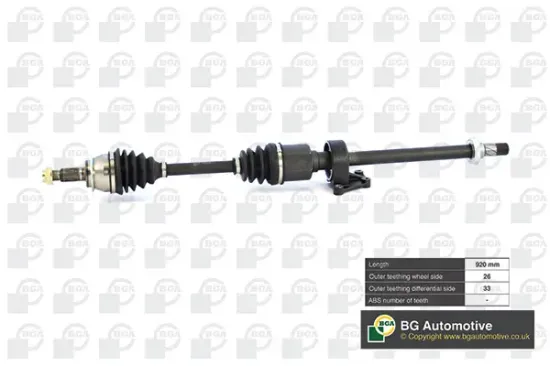 Antriebswelle Vorderachse rechts BGA DS0915R Bild Antriebswelle Vorderachse rechts BGA DS0915R