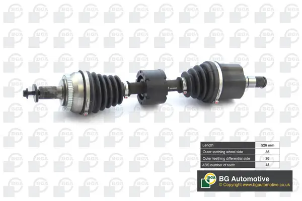 Antriebswelle Vorderachse links BGA DS9707LA