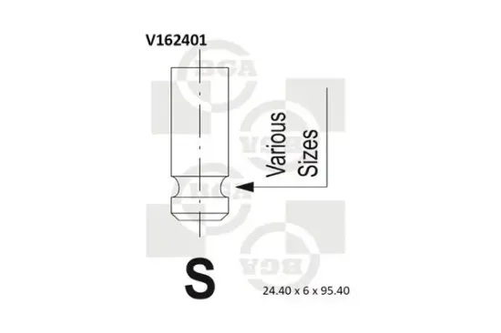 Auslassventil BGA V162401 Bild Auslassventil BGA V162401