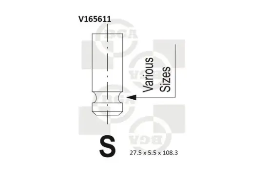 Auslassventil BGA V165611 Bild Auslassventil BGA V165611