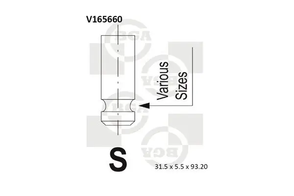 Einlassventil BGA V165660