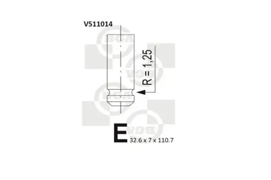 Auslassventil BGA V511014 Bild Auslassventil BGA V511014