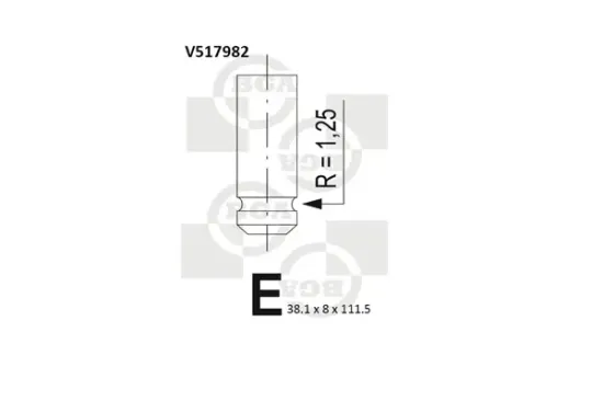 Einlassventil BGA V517982 Bild Einlassventil BGA V517982
